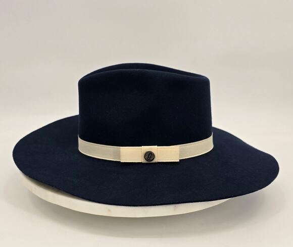 Rocking C by Cavender’s Boho Western‎ Navy Wool Felt Fedora main image 7